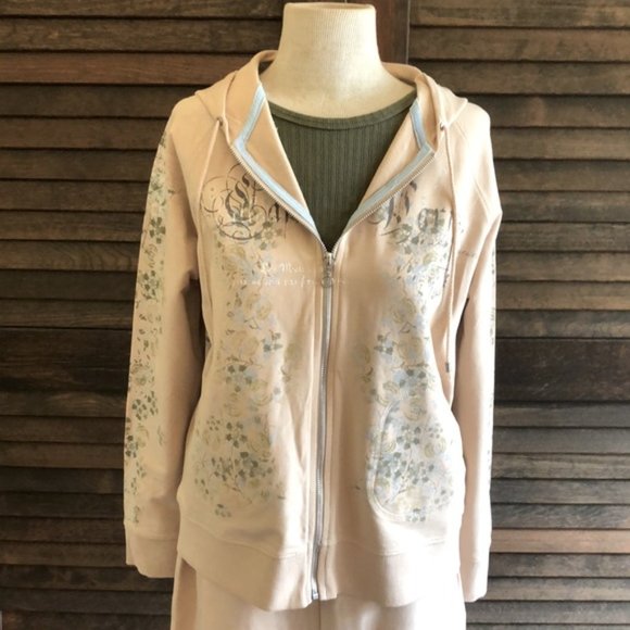 Cream Hoodie with Floral Design HP🎉 - Picture 7 of 11